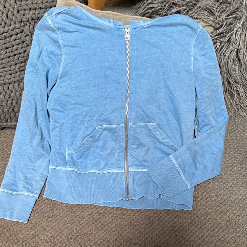 IE relaxed Blue Zip-Up hooded jacket